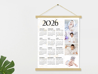 Customized calendar 2025 with custom calendar printing for a wall hanging photo display 